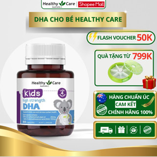 Viên uống Healthy Care Kids High Strength DHA bổ sung DHA giúp bé thông minh sáng mắt 60 viên