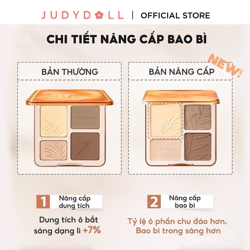 Combo Bảng Phấn Tạo Khối Bắt Sáng Kem Lót JUDYDOLL | BigBuy360 - bigbuy360.vn