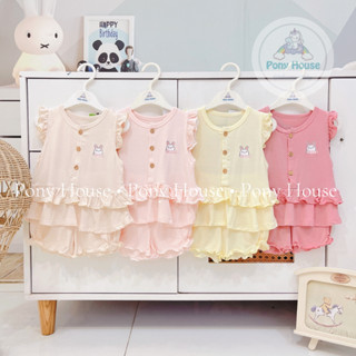 Bộ Cộc Tay Cánh Tiên Anminaza Mềm Mát Cho Bé Gái Mùa Hè