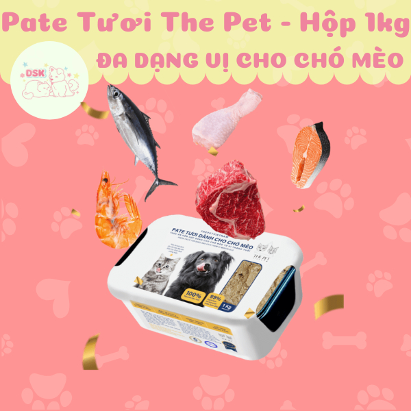[Hỏa Tốc] Pate Tươi Cho Chó Mèo The Pet - Hộp 1kg