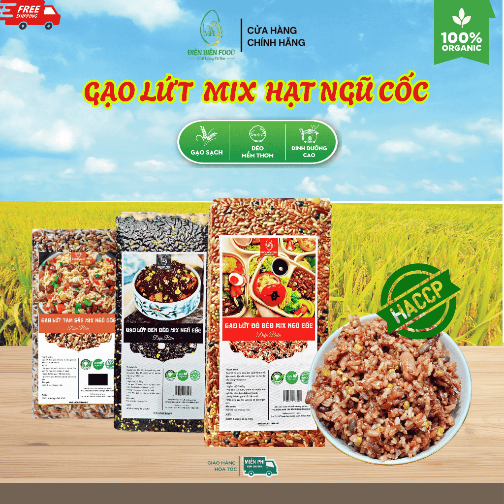 Gạo Lứt Mix Hạt Ngũ Cốc 1kg - Điện Biên Food