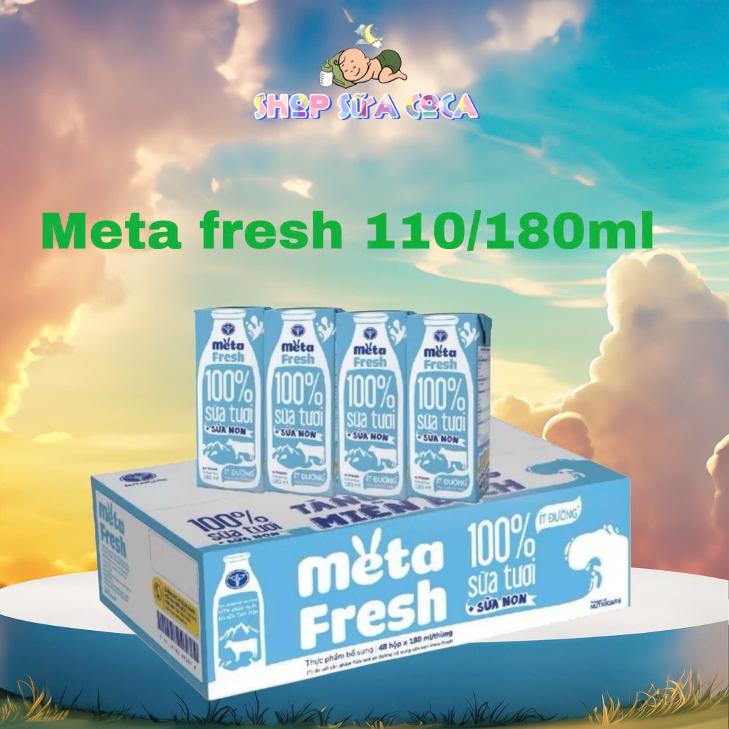 Sữa non tươi Meta Fresh Ít đường 110ml/180ml date mới
