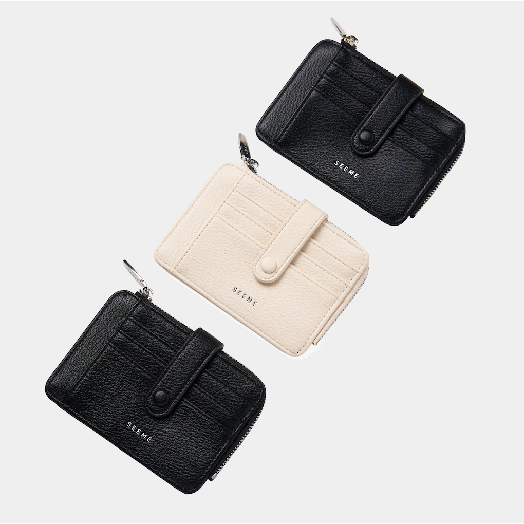Ví đựng thẻ khóa kéo chữ L SEEME Gigi Cardholder