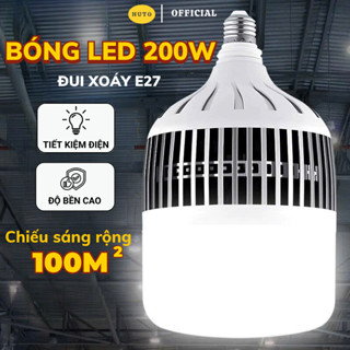 Bóng Đèn LED 200W Huto Chiếu Sáng Rộng Thiết Kế Lá Nhôm Tản Nhiệt Hiệu Quả