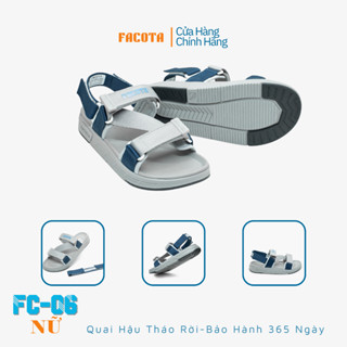 [Chống Trơn Trượt] Giày Sandal  Nữ Quai Chéo Đi Học FACOTA FC06 Đế Cao 3.5cm Siêu Nhẹ Êm Bền