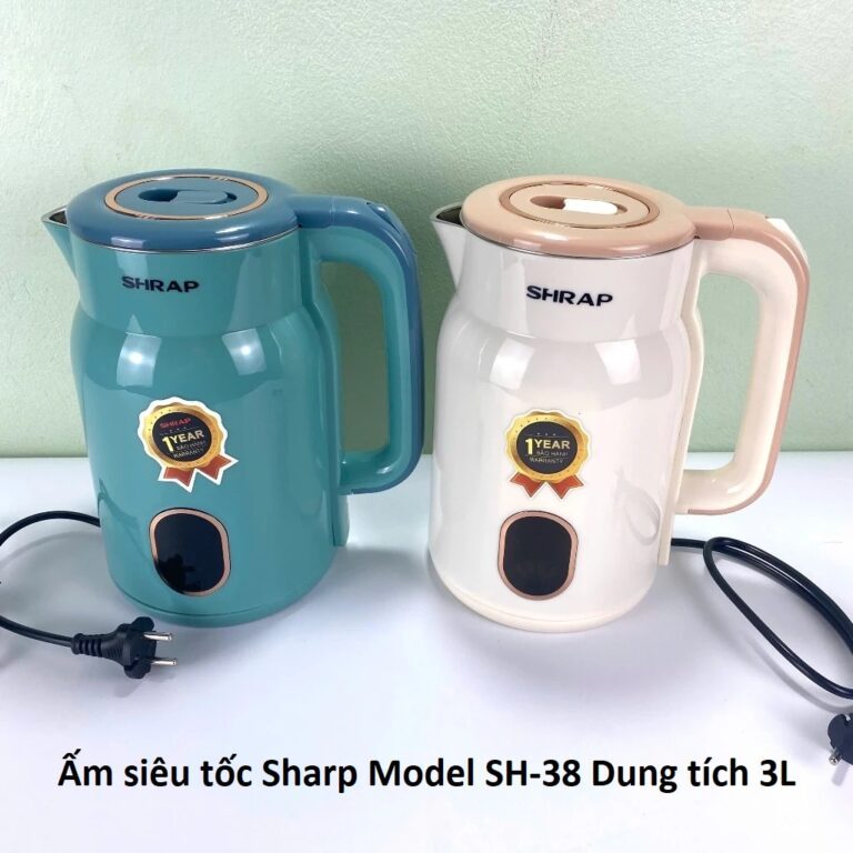 Ấm siêu tốc Sharp SH-38 Dung tích 3L và Ấm Siêu Tốc CUCKDD GD-ST20 2.5 Lít. LMS
