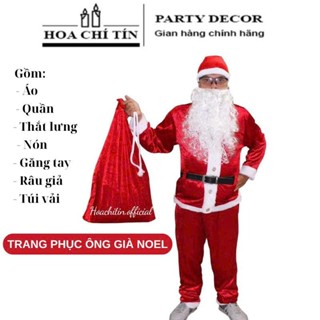  Quần áo ông già noel Trọn Bộ 7 món Quần Áo 