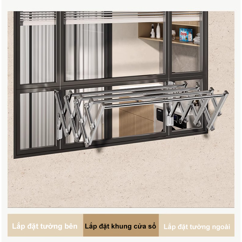 𝐌𝐚𝐫𝐬 Inox 304 Giàn Phơi Thông Minh Sào Phơi Dồ Gấp Gọn Thể Điều Chỉnh Giá Phơi Quần Áo Nhỏ Gọn đa năng | BigBuy360 - bigbuy360.vn