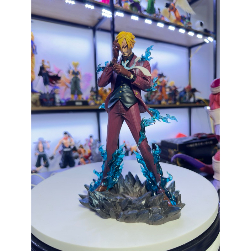 [ẢNH TỰ CHỤP][25CM] mô hình One piece sanji hiệu ứng lửa xanh mặt nét CK studio- figure one piece vo