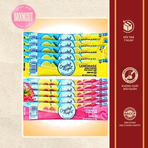 Bột trái cây crystal light mixngot