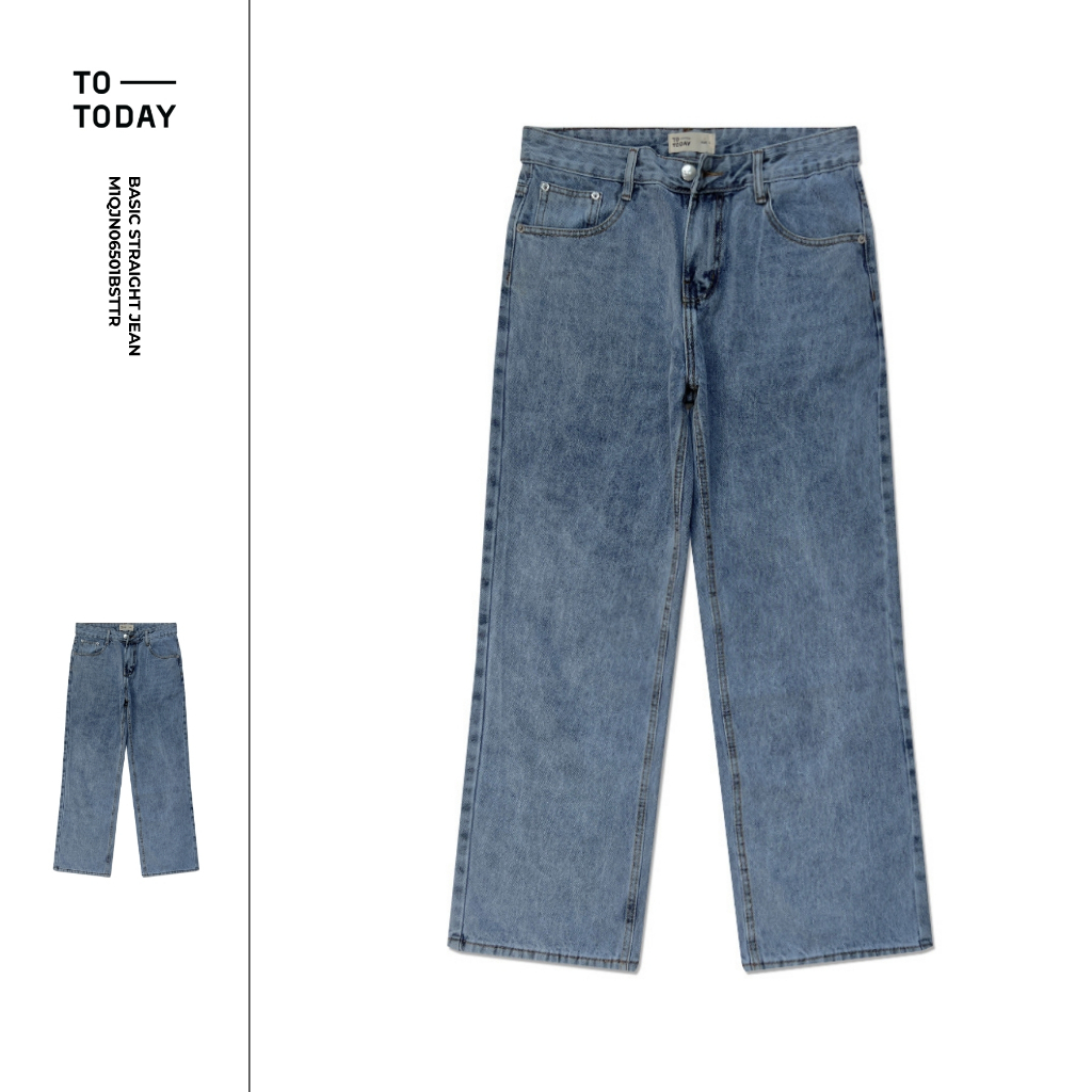 Quần Bò Jean Nam Ống Suông Chất Liệu 100% Cotton Form Straight TOTODAY Basic Straight Jean 06501