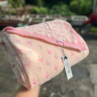  Chăn mền viền phối màu xô nhăn muslin Nhà Sâu 