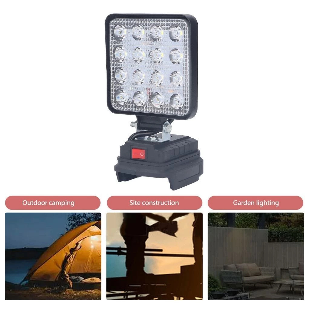 Đèn pha led dùng pin công suất lớn,đèn tích điện Đèn pin led chiếu xa dùng chân pin Makita