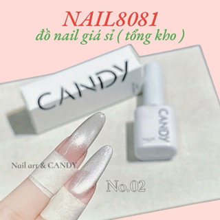 Sơn gel mắt mèo Kim Cương Ánh Trắng Candy 02 ( không ánh đen )