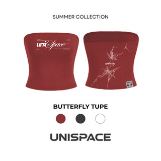 Áo ống Thêu chuẩn form có đai chống tụt local brand By Unispace Butterfly Tupe