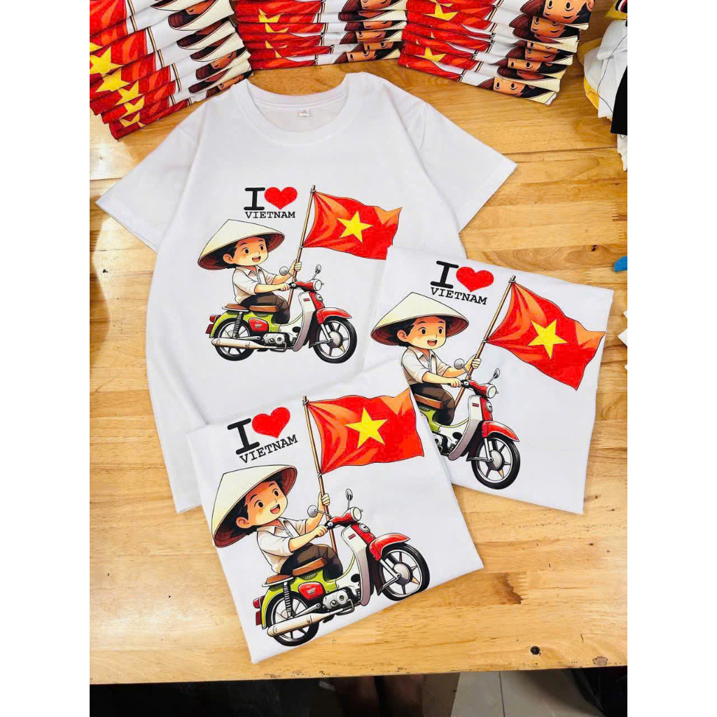 áo Việt Nam chất cotton mịn mát, áo gia đình việt nam đủ sĩze