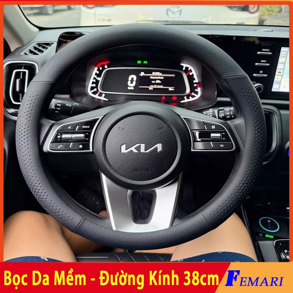 Bọc vô lăng ô tô 3D da Nappa