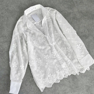 BUDDIES | Áo sơmi tay dài hoa nổi 3D