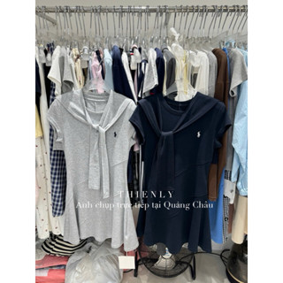    Ảnh thật   769 Set váy thêu ngực cổ tròn kèm khăn buộc dưới 55kg 