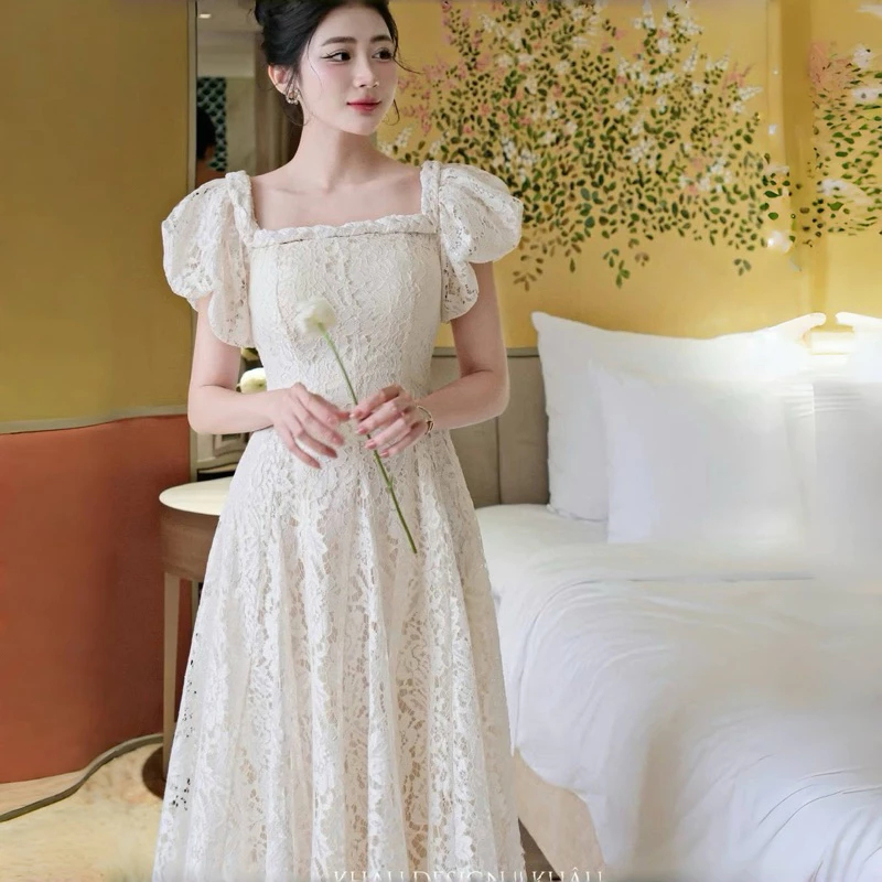 [𝐂𝐚𝐨 𝐜ấ𝐩] Đầm thiết kế dáng dài, váy ren dáng xoè đi du lịch, đi biển có Bigsize by Shi Shang DDT01 | BigBuy360 - bigbuy360.vn
