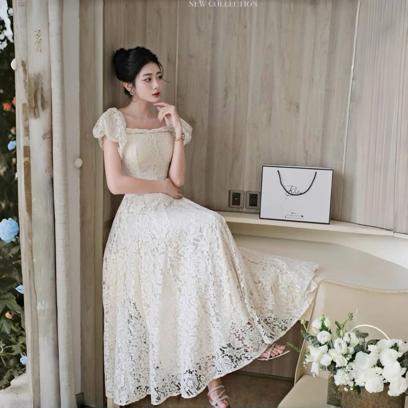 [𝐂𝐚𝐨 𝐜ấ𝐩] Đầm thiết kế dáng dài, váy ren dáng xoè đi du lịch, đi biển có Bigsize by Shi Shang DDT01 | BigBuy360 - bigbuy360.vn