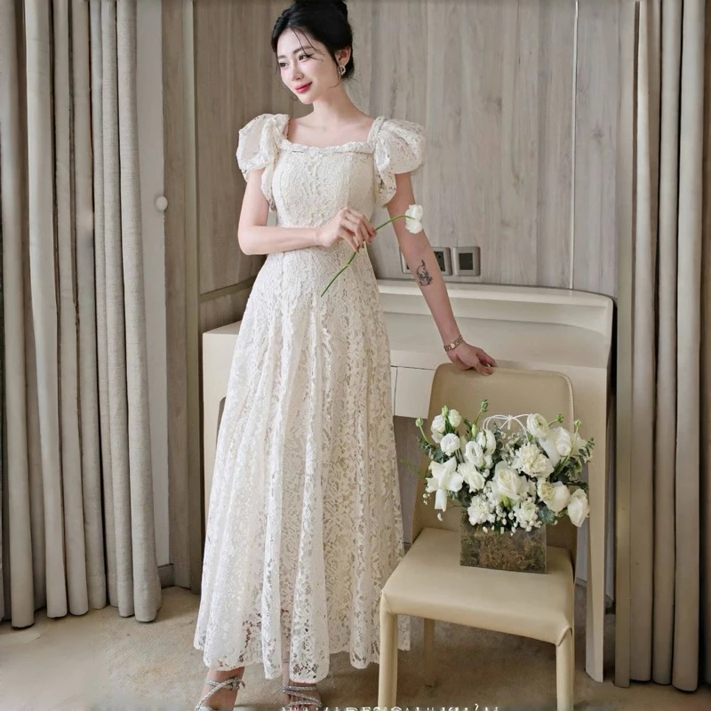 [𝐂𝐚𝐨 𝐜ấ𝐩] Đầm thiết kế dáng dài, váy ren dáng xoè đi du lịch, đi biển có Bigsize by Shi Shang DDT01 | BigBuy360 - bigbuy360.vn
