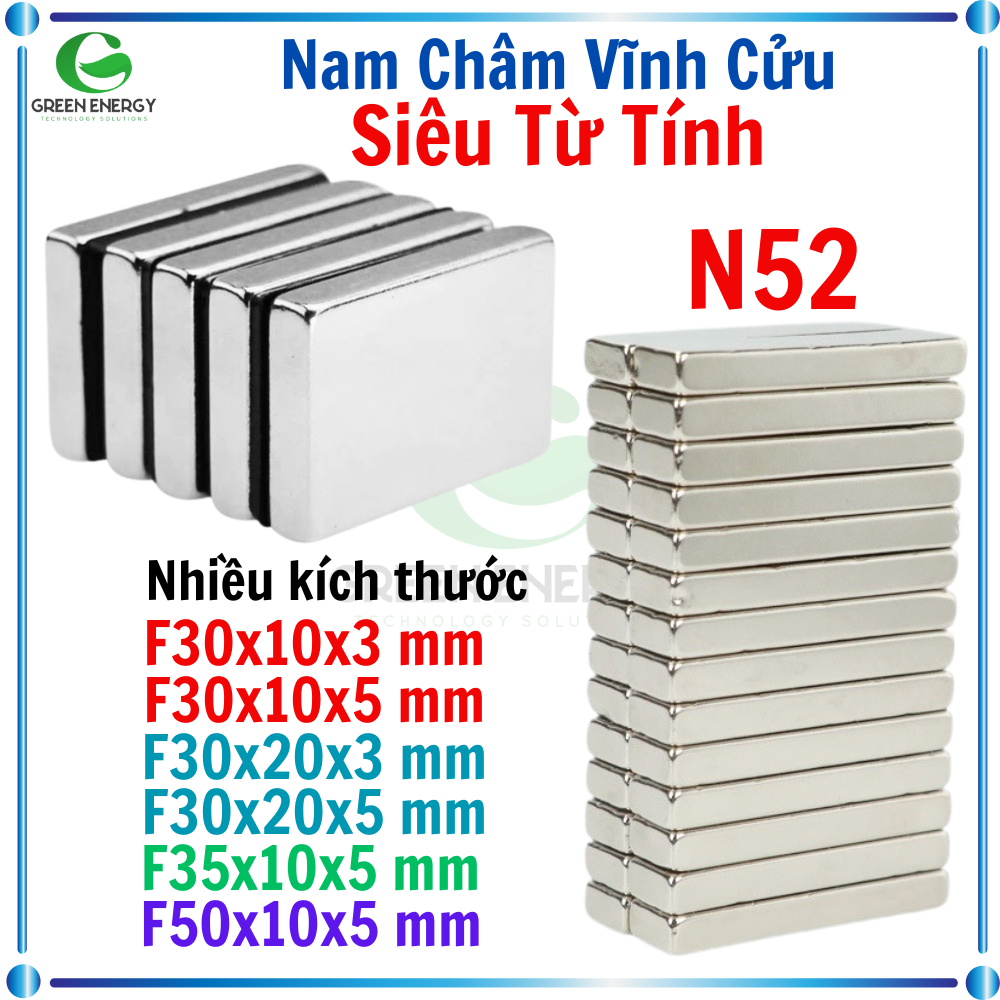 Nam châm vĩnh cửu 30x10x3mm, 30x10x5mm