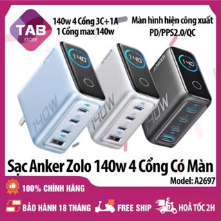 Sạc Anker Zolo 140W 3C1A PD3.1 QC PPS 2.0 Màn Hình Báo Công Suất A2697 - Bảo Hành 18 Tháng