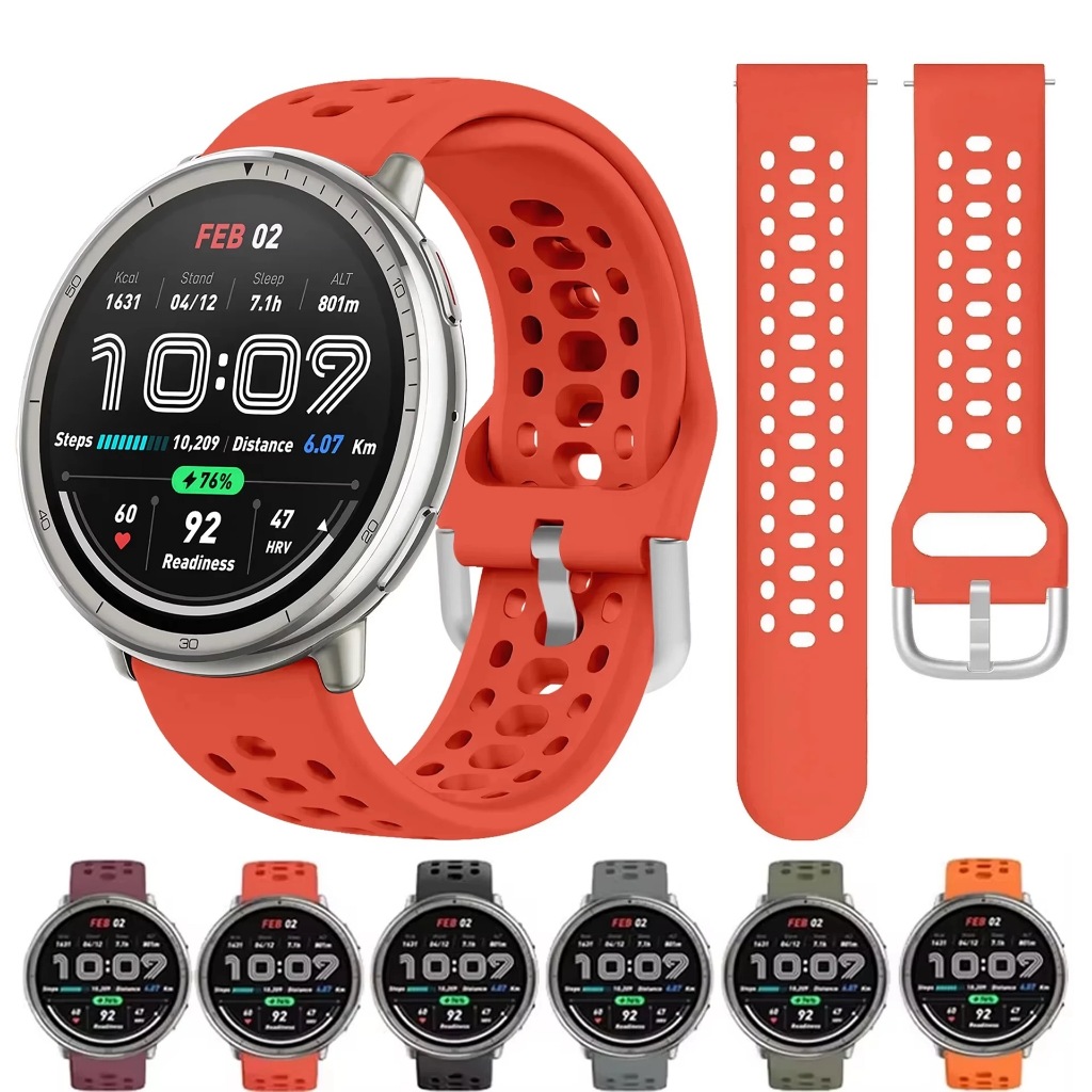 Dây đeo silicon mềm thoáng khí thay thế cho Amazfit Active 2 dây đeo thể thao Amazfit Active 2