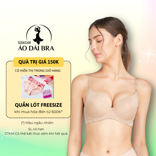 Áo ngực nữ Wacoal có gọng đệm dày nâng ngực chống tuột, Áo lót nữ BIGSIZE áo dài bra - VVB5368