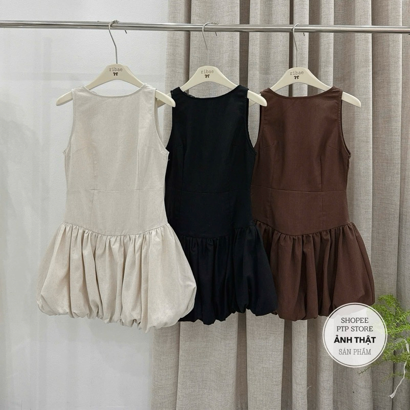 [V1.1006] Váy Line Sát Nách Dáng Bí Phồng 3 Màu Kèm Quần Đùi | BigBuy360 - bigbuy360.vn