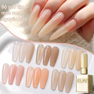 XEIJAYI 15ml Sơn móng tay dạng thạch màu nude băng giá mới, thích hợp làm móng tay tự làm quà tặng