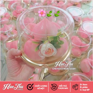 Hộp đựng bánh tròn A1680 13.5cm đế vàng nắp cao (10 hộp)