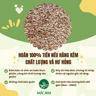 Hạt lanh nâu CANADA không biến đổi gen, nấu ăn, dưỡng da, ủ tóc