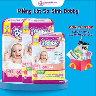  CỘNG MIẾNG  Miếng lót sơ sinh Bobby Newborn NB1-108 NB1-64 NB2-60 SX70 - Bỉm Tã Bobby - Thanh Ngân Shop 