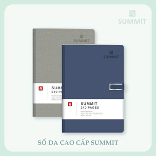  Sổ bìa da cao cấp SUMMIT 8 khuy bấm nam châm 240 trang 8434 - Kích thước: 175x250mm  Khổ B5 - Hải Tiến  