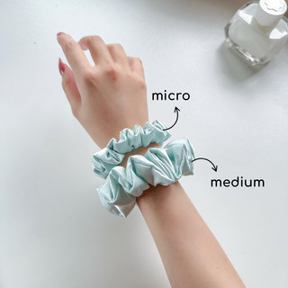 Cột tóc LACIBEL scrunchies vải lụa satin, phi lụa size to siêu phồng