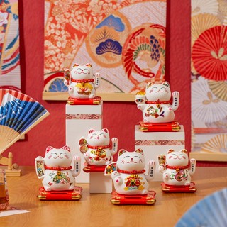  Mèo may mắn  Mèo Thần Tài Mini  Mèo Chiêu Tài  Mèo Tài Lộc Bằng Sứ Sử Dụng Năng Lượng Mặt Trời 