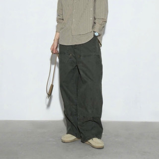 Quần kaki jean nam màu xanh rêu form rộng Pricky Pants by Scott Sor