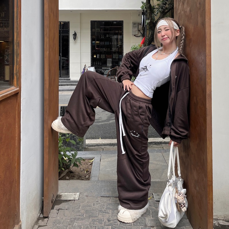 Quần nỉ 2 da FIVE STAR ⭐️ Form rộng Unisex