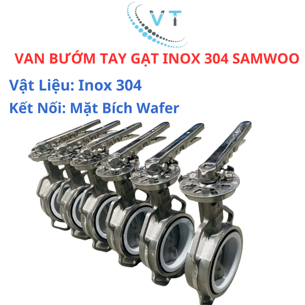 VAN BƯỚM TAY GẠT INOX 304 SAMWOO DN125 - DN200