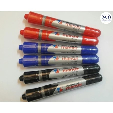 Bút lông dầu hai đầu Thiên Long PM-09 xanh [Chính Hãng]