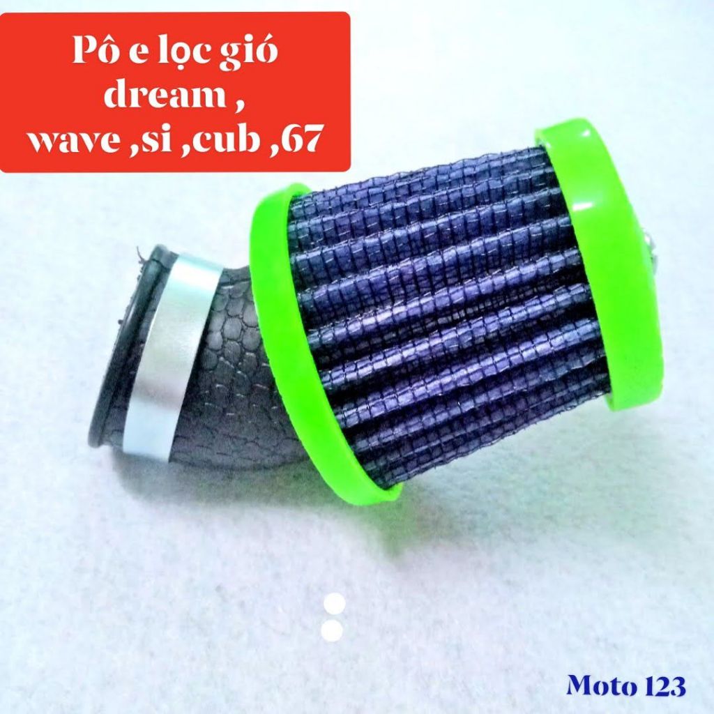 Pô e lọc gió tăng tốc dream,wave,cub,si ,67 ,elegant họng 35mm