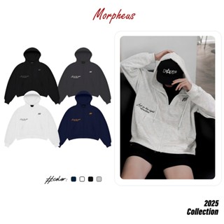 [DEAL MỞ BÁN] Áo Khoác Hoodie Zip Thêu Form Boxy Local Brand Morpheus, Áo Hoodie Zip Nỉ Hai Da Form Rộng Unisex