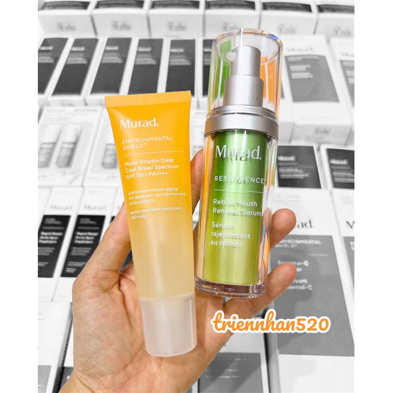 (🔥Buy 1️⃣ Get 1️⃣ FREE🔥) Combo Serum Murad Retinol Youth Renewal TẶNG Kem chống nắng Murad Multi-Vit