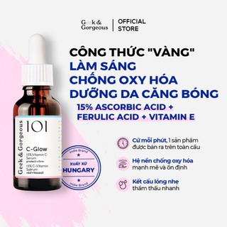  Tinh Chất Làm Sáng Chống Oxy Hóa Căng Bóng Da Geek&Gorgeous C-Glow 15% Vitamin C 30ml 