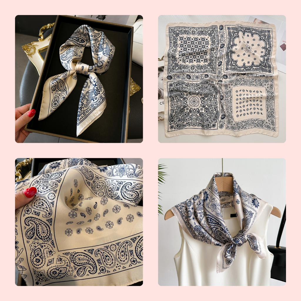 KHĂN LỤA VUÔNG 70x70 MỀM MẠI QUÀNG CỔ, BĂNG ĐÔ, TẾT TÓC ... MÃ SỐ V3 - 314, 315, 316 - TỔNG HỢP SỐ 2