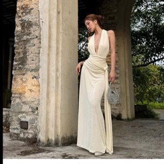  Đầm thun hở lưng cột dây LISA STOREE 