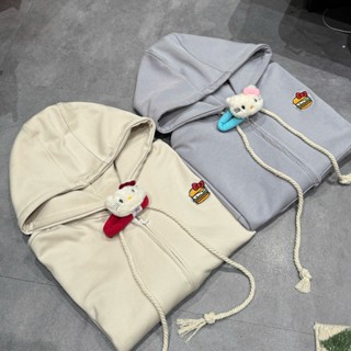 ( DEAL 6/6 ) ÁO KHOÁC CẢN NẮNG CHẤT LIỆU PHÙ HỢP THỜI TIẾT MÙA HÈ FORM UNISEX FORM RỘNG HÌNH THÊU KITTY LUMI HOUSE