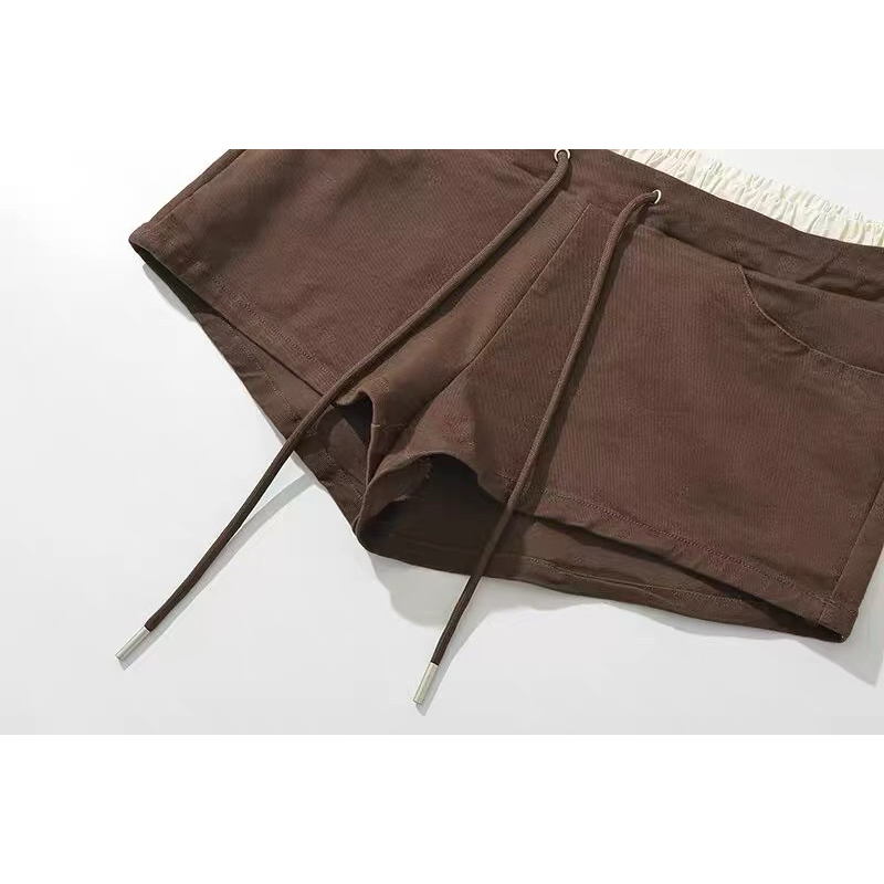 [ByCapy] Quần Short Kaki Pastel Cạp Trễ  Phối Cạp Trắng Siêu Xinh Khoá Sườn Kèm Dây Rút Đi Chơi Đi Tập | BigBuy360 - bigbuy360.vn